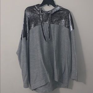 grey oversized hoodie